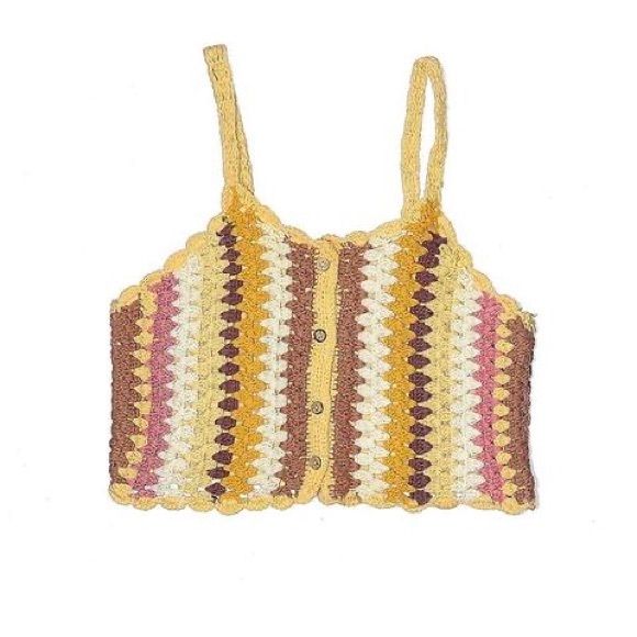 Zara Tops - Zara Colorful Crochet Camisole